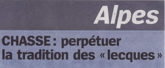 chasse lecque perpetuer une tradition