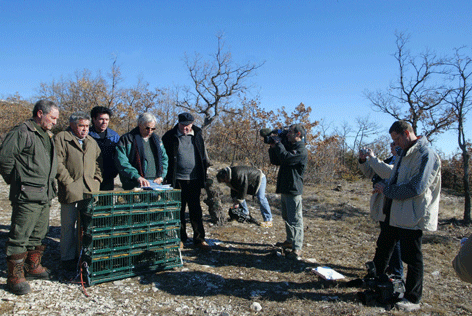 conference de presse de l'association nationale de defense des chasses traditionnelles à la grive